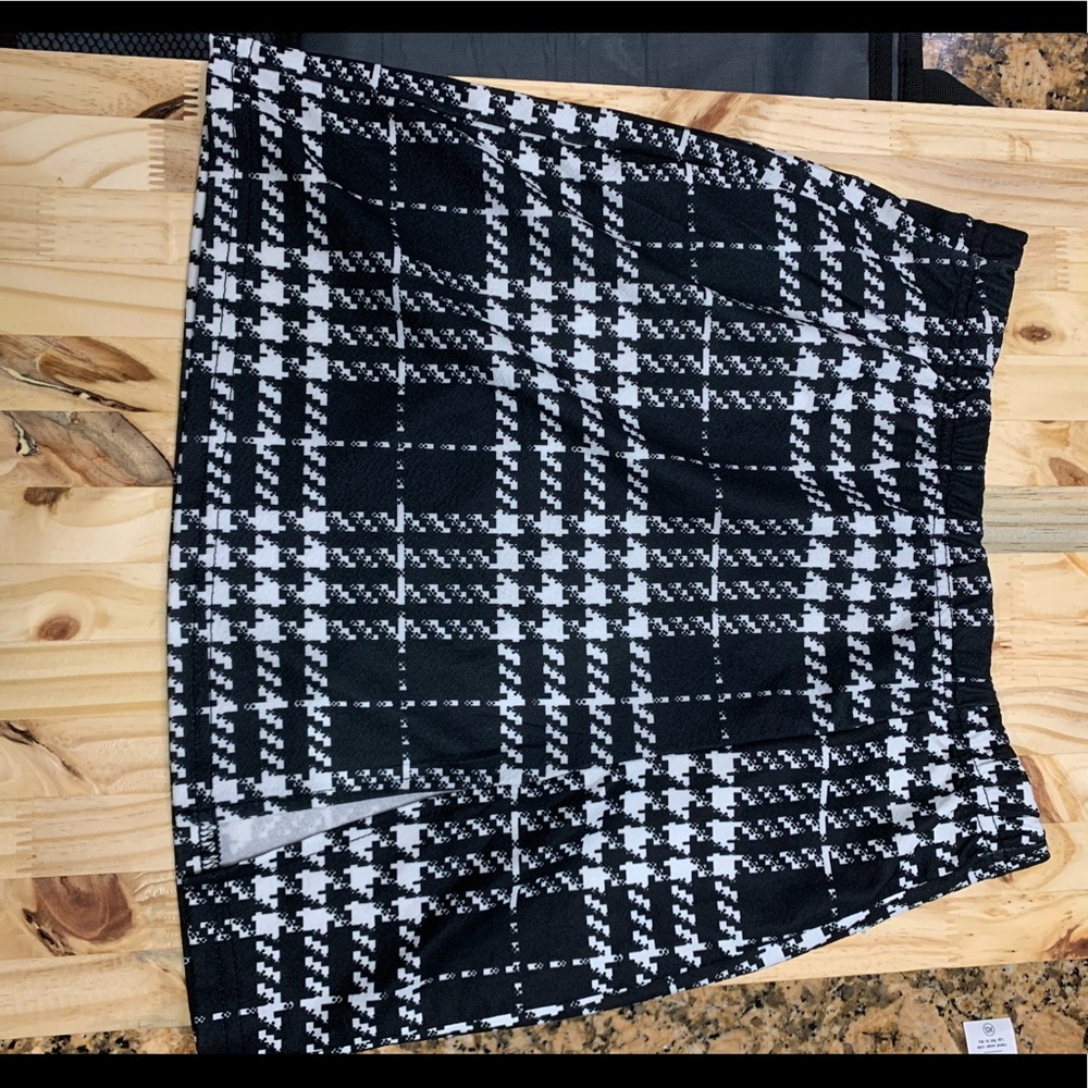 Shein Slit Houndstooth Mini Skirt